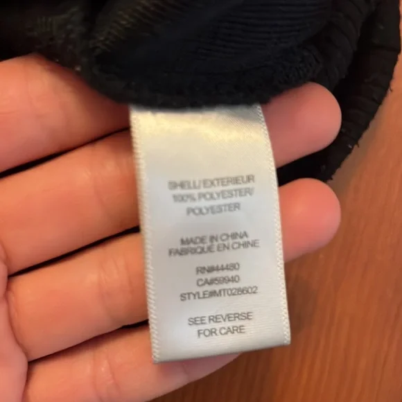 Fuzzy sweatshirt women’s Small shiny festive navy/black - Picture 5 of 6